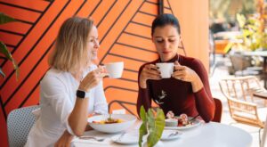 Two,Women,Having,Lunch,In,The,Restaurant