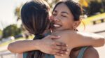 Shot,Of,Two,Sporty,Friends,Celebrating,With,A,Hug,After